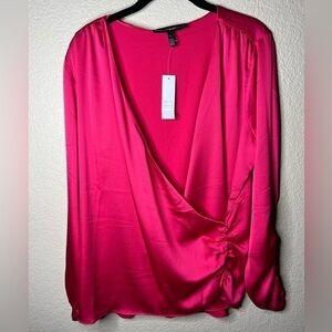 White House Black Market Hollywood Hot Pink Blouse